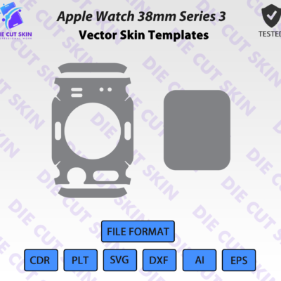 Apple Watch 38mm Series 3 Skin Template Vector
