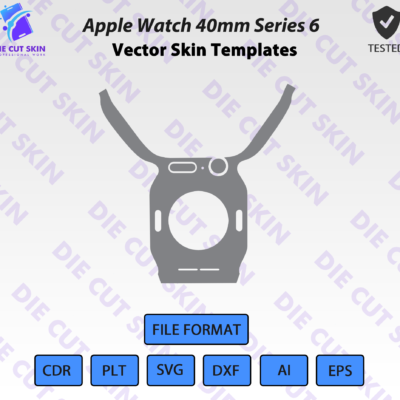 Apple Watch 40mm Series 6 Skin Template Vector