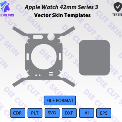 Apple Watch 42mm Series 3 Skin Template Vector