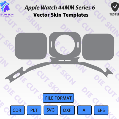 Apple Watch 44mm Series 6 Skin Template Vector