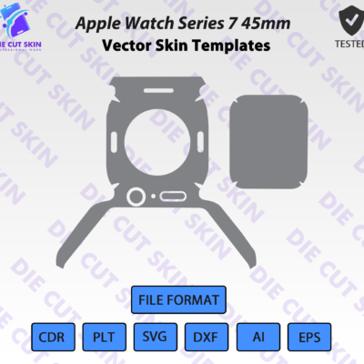 Apple Watch 45mm Series 7 Skin Template Vector