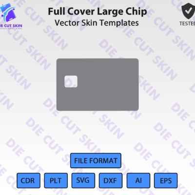 Full Cover Large Chip Skin Template Vector