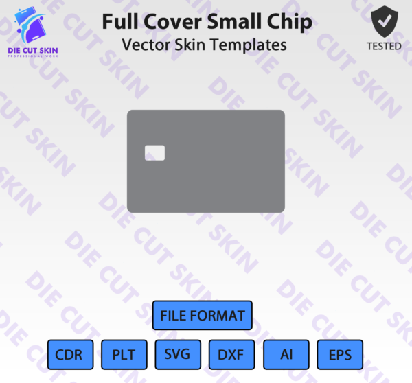 Full Cover Small Chip Skin Template Vector