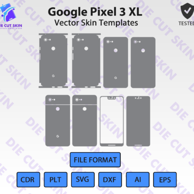 Google PIXEL 3 XL Skin Template Vector