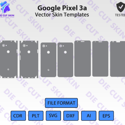 Google Pixel 3A Skin Template Vector