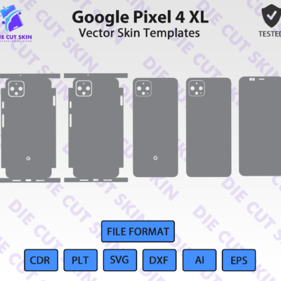 Google Pixel 4 XL Skin Template Vector