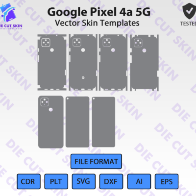 Google Pixel 4A 5G Skin Template Vector