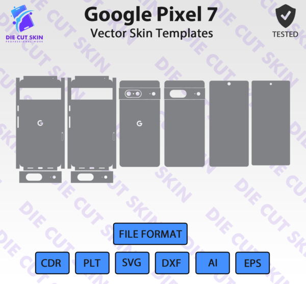 Google Pixel 7 Skin Template Vector
