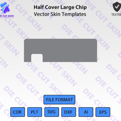 Half Cover Large Chip Skin Template Vector