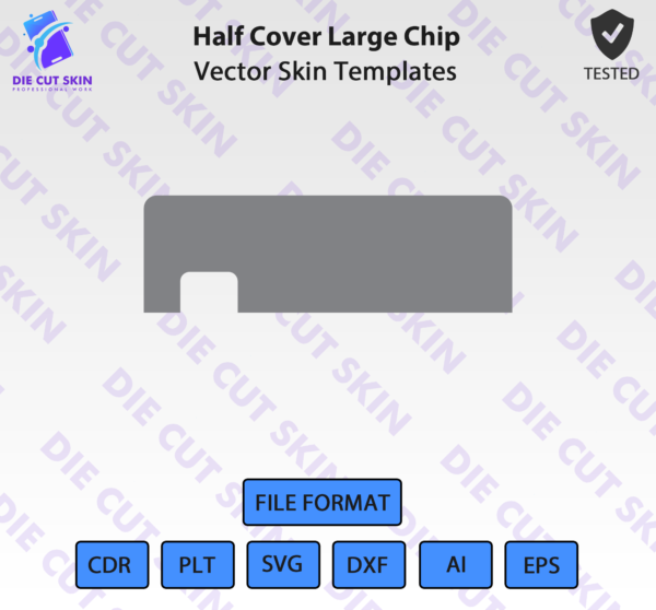 Half Cover Large Chip Skin Template Vector