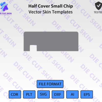 Half Cover Small Chip Skin Template Vector