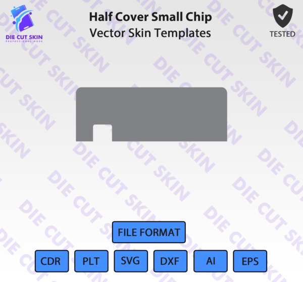 Half Cover Small Chip Skin Template Vector