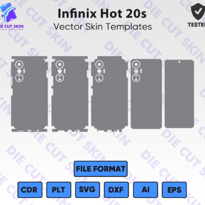 Infinix Hot 20s Skin Template Vector