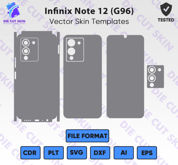 Infinix Note 12 (G96) Skin Template Vector