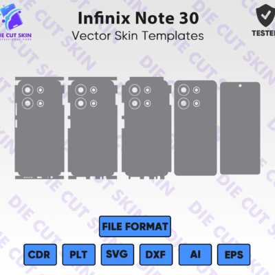 Infinix Note 30 Skin Template Vector