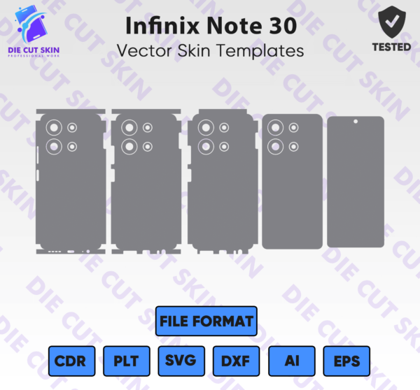 Infinix Note 30 Skin Template Vector