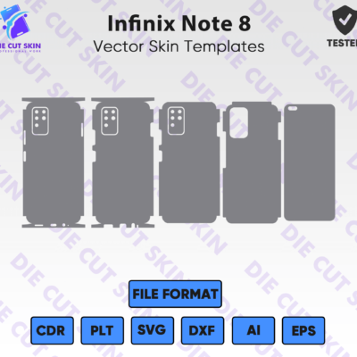 infinix Note 8 Skin Template Vector