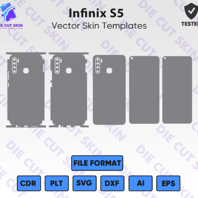 Infinix S5 Skin Template Vector