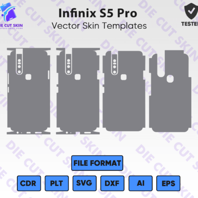 Infinix S5 Pro Skin Template Vector