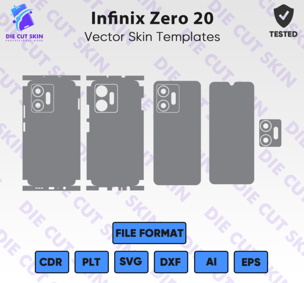 Infinix Zero 20 Skin Template Vector