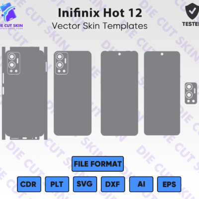 Inifinix Hot 12 Skin Template Vector