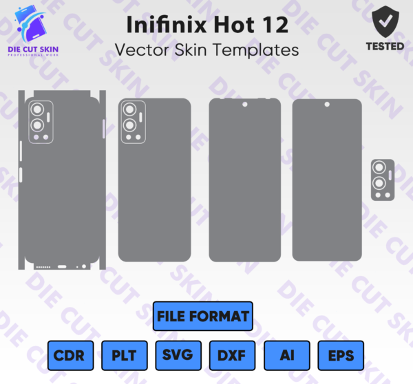 Inifinix Hot 12 Skin Template Vector