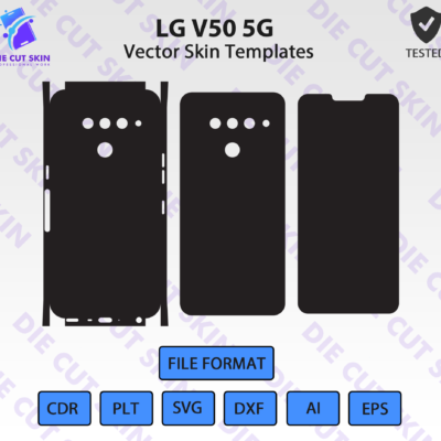LG V50 5G Skin Template Vector