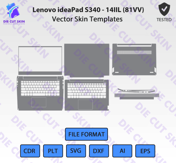 Lenovo ideapad S340 14IIL 81VV 1 Die Cut Skin