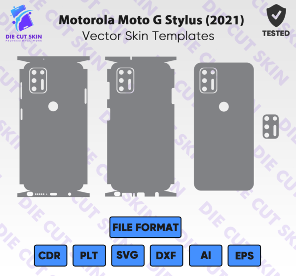 Motorola Moto G Stylus (2021) Skin Template Vector