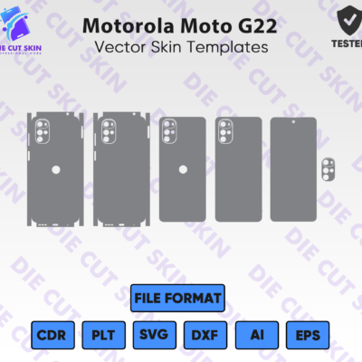 Motorola Moto G22 Skin Template Vector