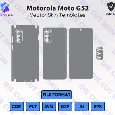 Motorola Moto G52 Skin Template Vector
