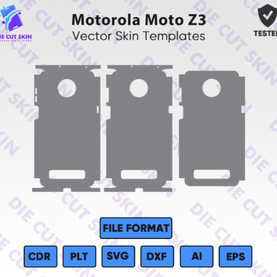Moto Z3 Skin Template Vector