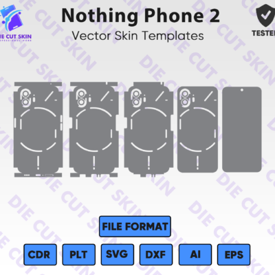 Nothing Phone 2 Skin Template Vector