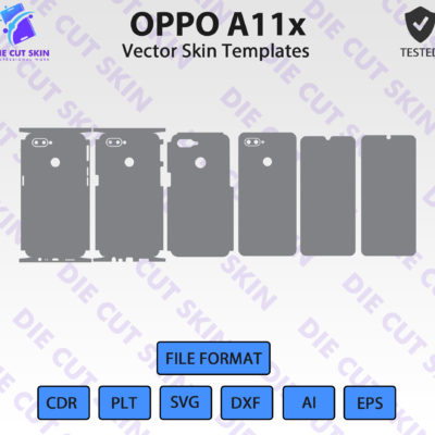OPPO A11x Skin Template Vector