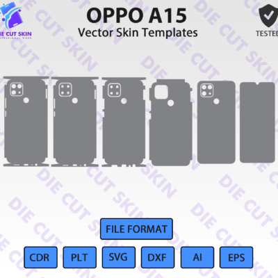 OPPO A15 Skin Template Vector