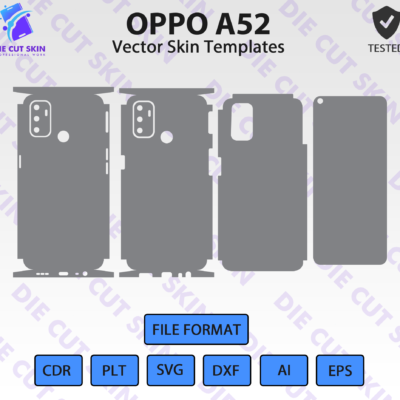 Oppo A52 (2020) Skin Template Vector