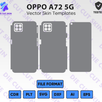 OPPO A72 5G Skin Template Vector