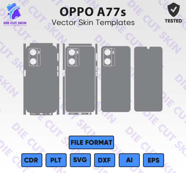 OPPO A77s Skin Template Vector