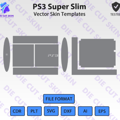 PS3 Super Slim Skin Template Vector