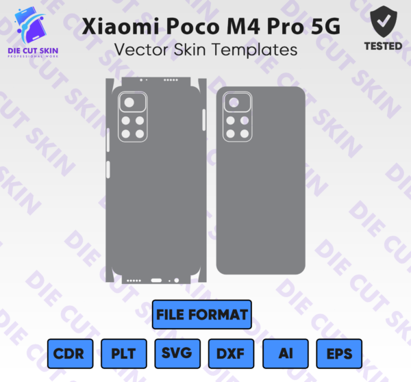 Xiaomi Poco M4 Pro 5G Skin Template Vector