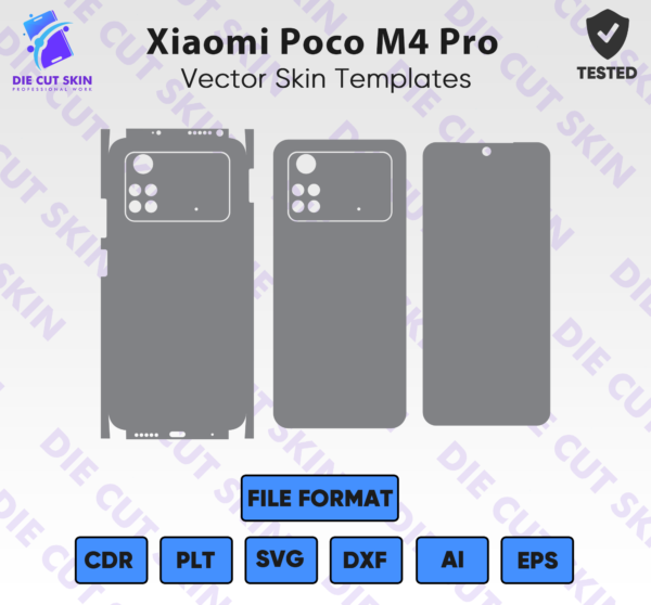 Xiaomi Poco M4 Pro Skin Template Vector