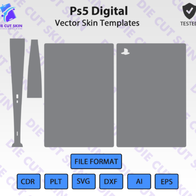Ps5 Digital Skin Template Vector