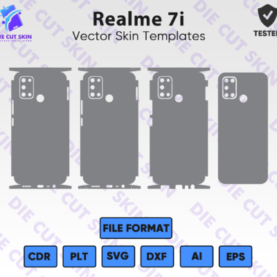 Realme 7i Skin Template Vector