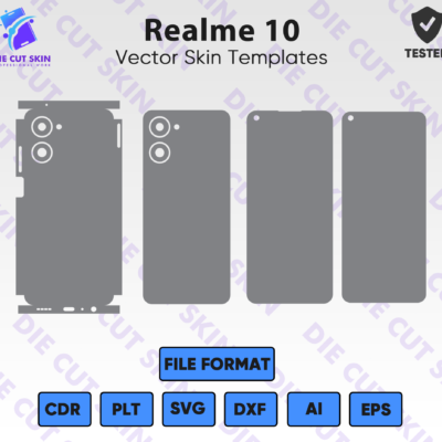 Realme 10 Skin Template Vector