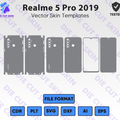 Realme 5 Pro 2019 Skin Template Vector