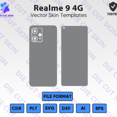 Realme 9 4G Skin Template Vector