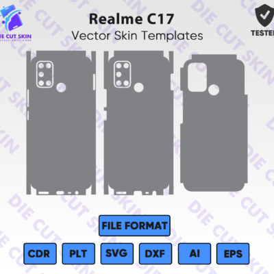 Realme C17 Skin Template Vector