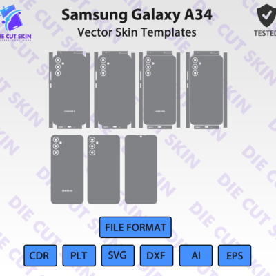 Samsung Galaxy A34 Skin Template Vector