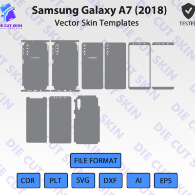 Samsung Galaxy A7 (2018) Skin Template Vector
