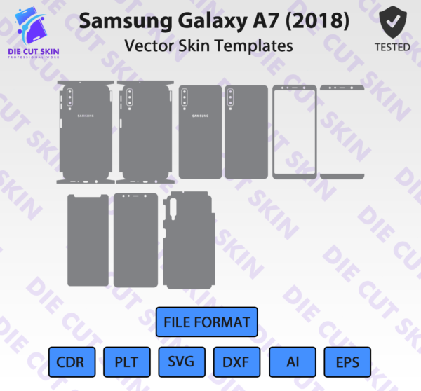 Samsung Galaxy A7 (2018) Skin Template Vector